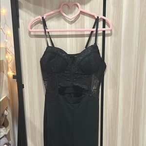 Biashe Black Corset Lace Bodysuit